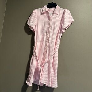 Alexis for Target dress pink candy stripe dress with belt women’s Small